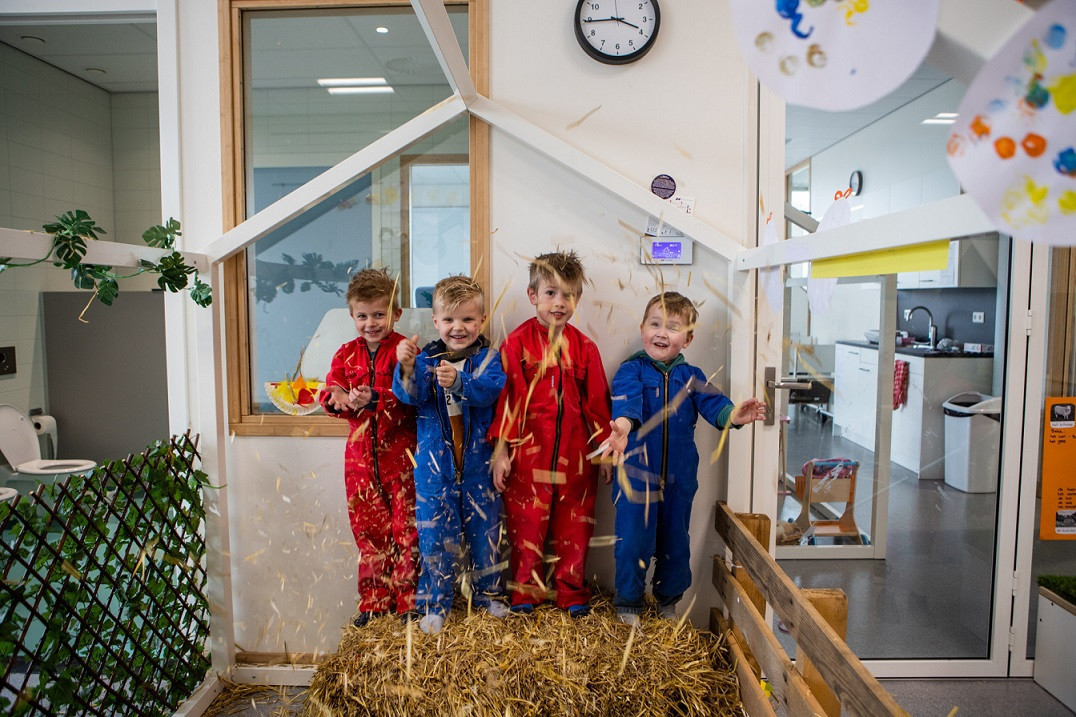 foto van vier bso-kinderen