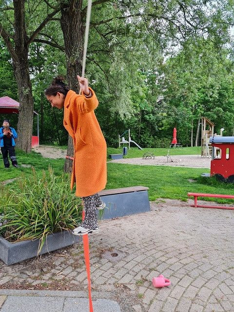 balanceren op touw